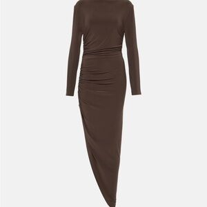 Brown Long Sleeve Dress